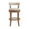Alaterre Furniture Hanover Swivel Bar Height Bar Stool, Weathered Brown and Beige ANHN04FDC - alternate 1